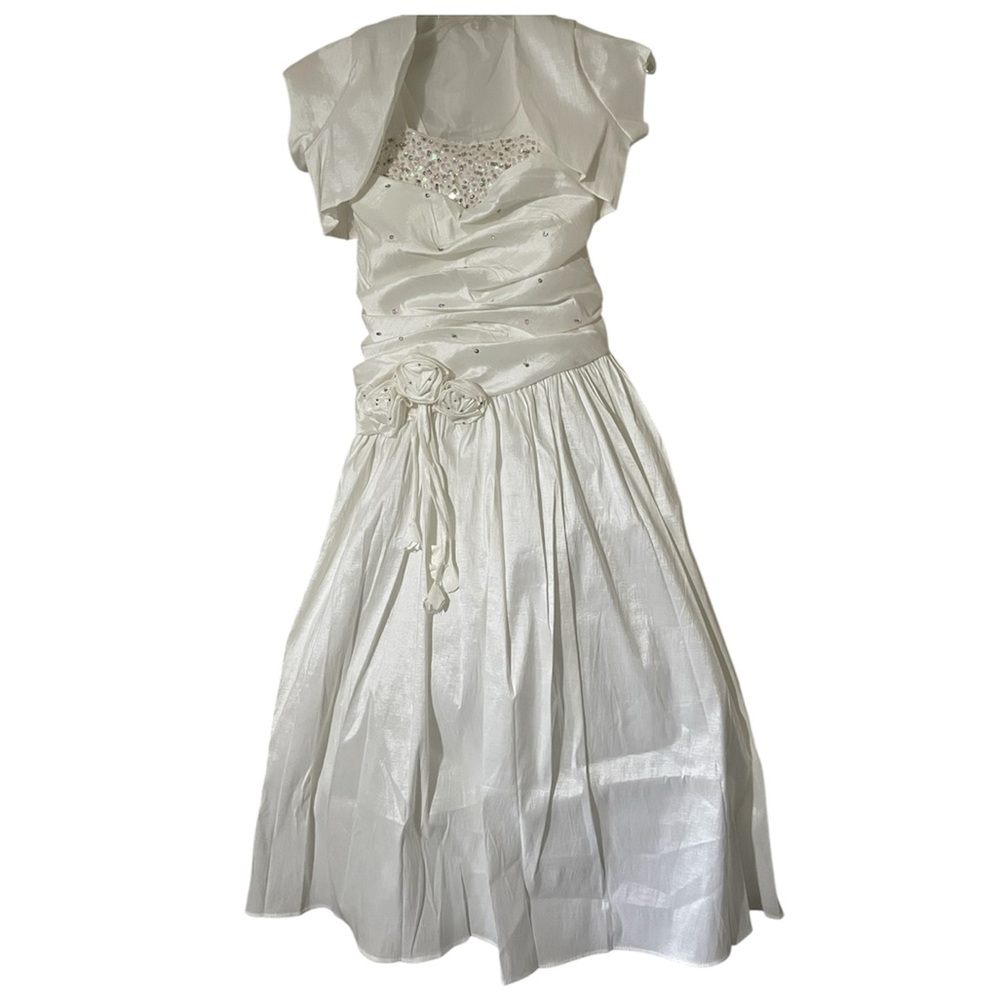 Elegant White Kids Formal Dress